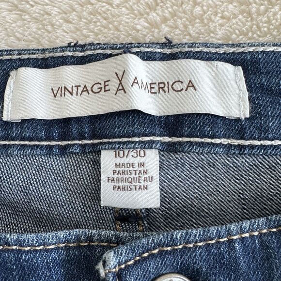Vintage America Jeans Womens Size 10/30 Blue Medium Wash Denim Boot Cut Mid Rise - Picture 8 of 14